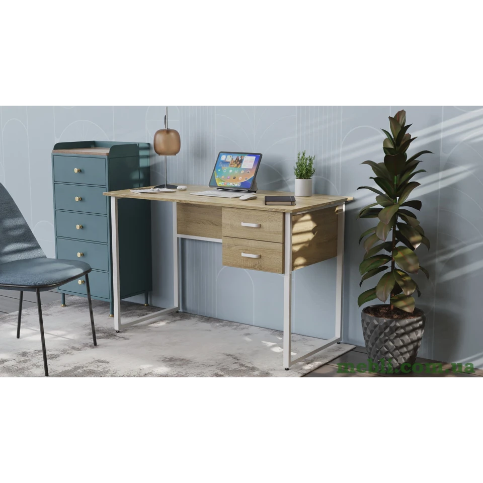 Комп'ютерний стіл Ferrum-decor Дакота 75x140x70 білий ДСП Дуб Сонома 16мм
