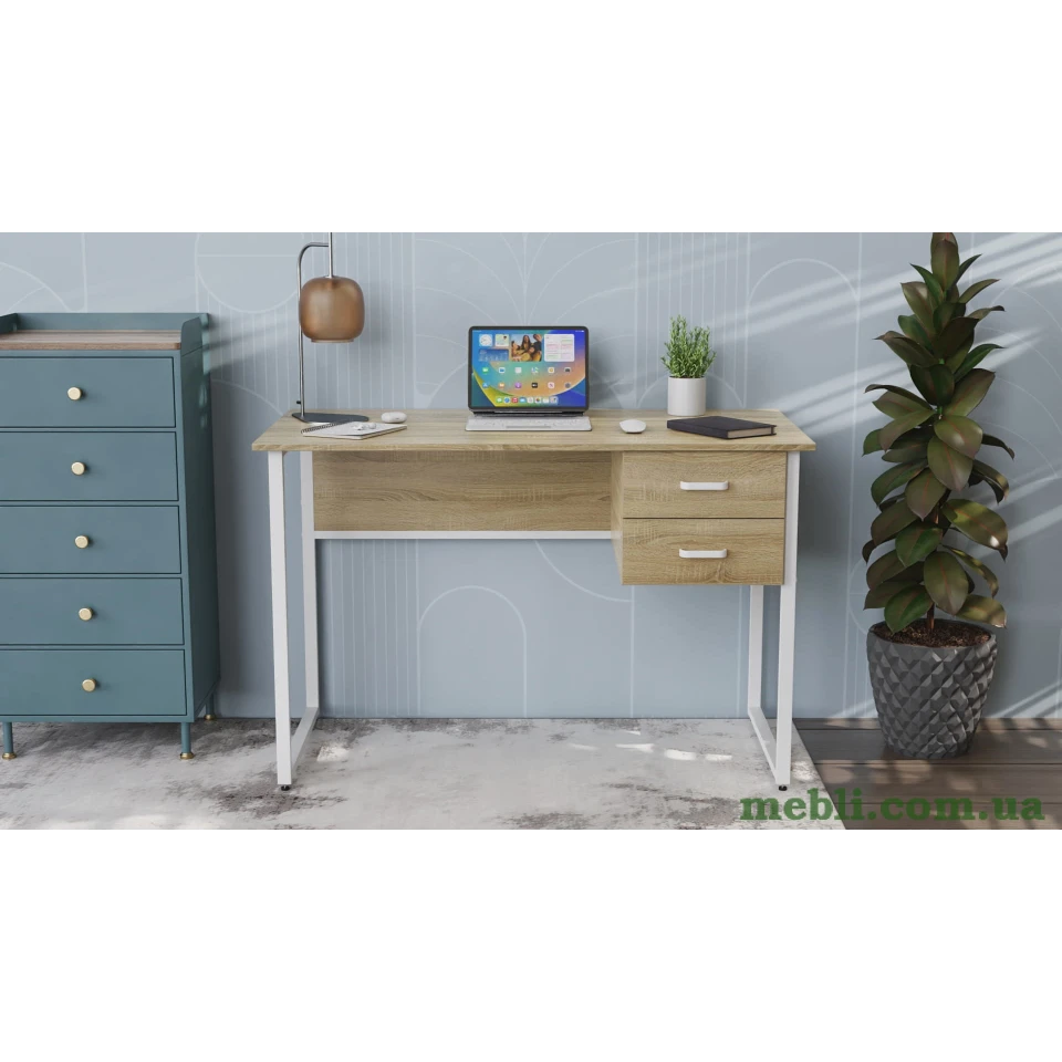 Комп'ютерний стіл Ferrum-decor Дакота 75x140x70 білий ДСП Дуб Сонома 16мм