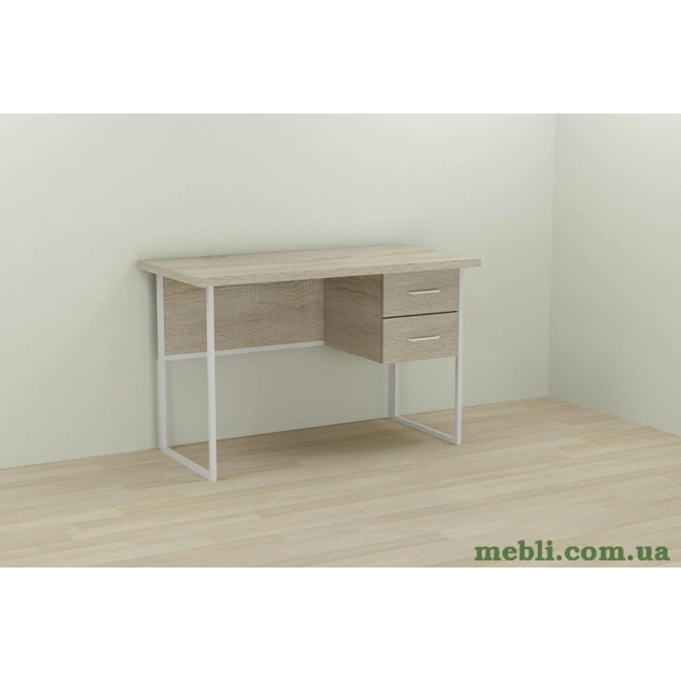 Комп'ютерний стіл Ferrum-decor Дакота 75x140x70 білий ДСП Дуб Сонома 32мм