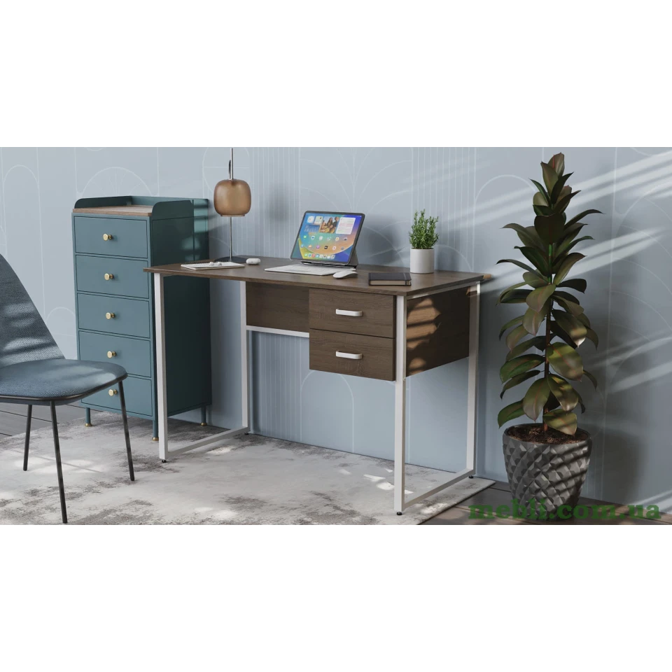 Комп'ютерний стіл Ferrum-decor Дакота 75x140x70 білий ДСП Дуб Сонома Труфель 16мм