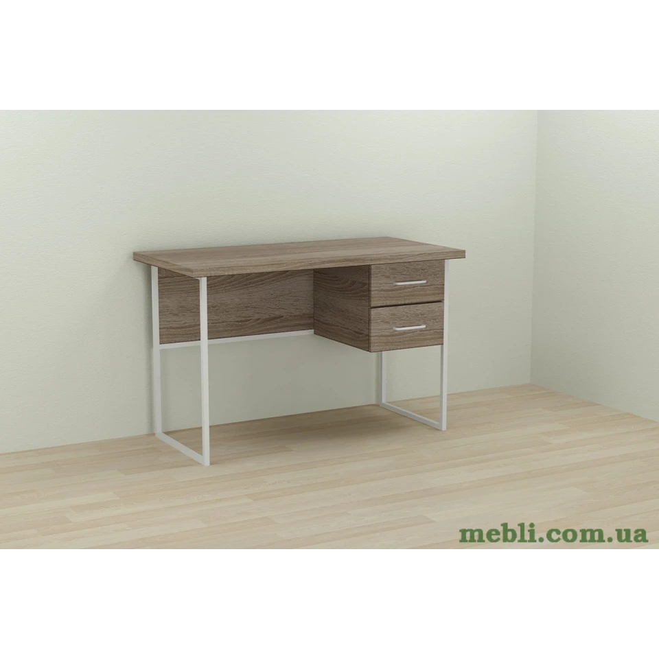 Комп'ютерний стіл Ferrum-decor Дакота 75x140x70 білий ДСП Дуб Сонома Труфель 32мм
