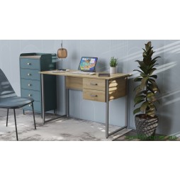 Комп'ютерний стіл Ferrum-decor Дакота 75x140x70 сірий ДСП Дуб Сонома 16мм