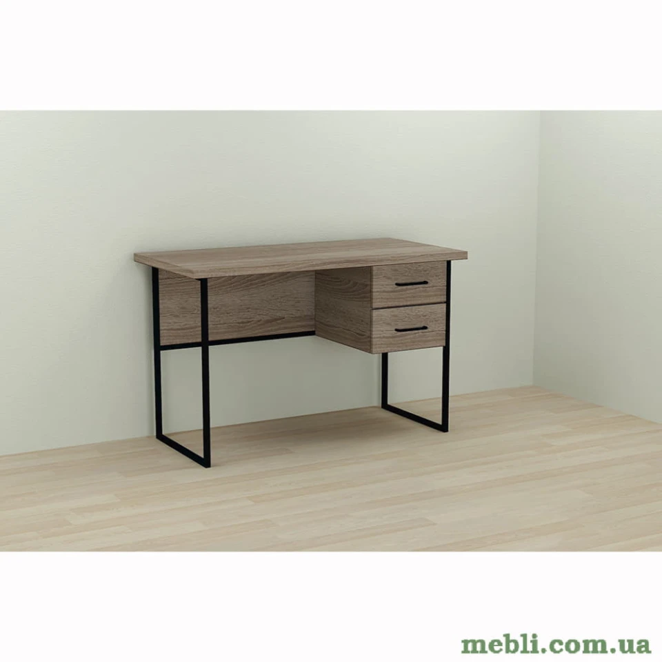 Комп'ютерний стіл Ferrum-decor Дакота 76x100x70 чорний ДСП Дуб Сонома Трюфель 32мм