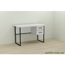 Комп'ютерний стіл Ferrum-decor Дакота 76x140x60 чорний ДСП Білий 32мм