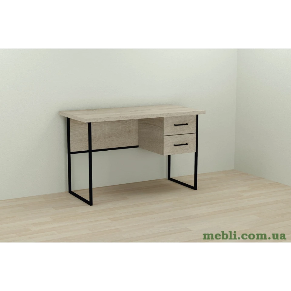 Комп'ютерний стіл Ferrum-decor Дакота 76x140x60 чорний ДСП Дуб Сонома 32мм