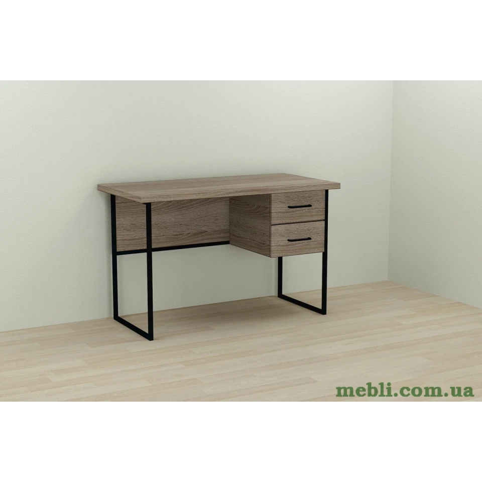 Комп'ютерний стіл Ferrum-decor Дакота 76x140x60 чорний ДСП Дуб Сонома Трюфель 32мм