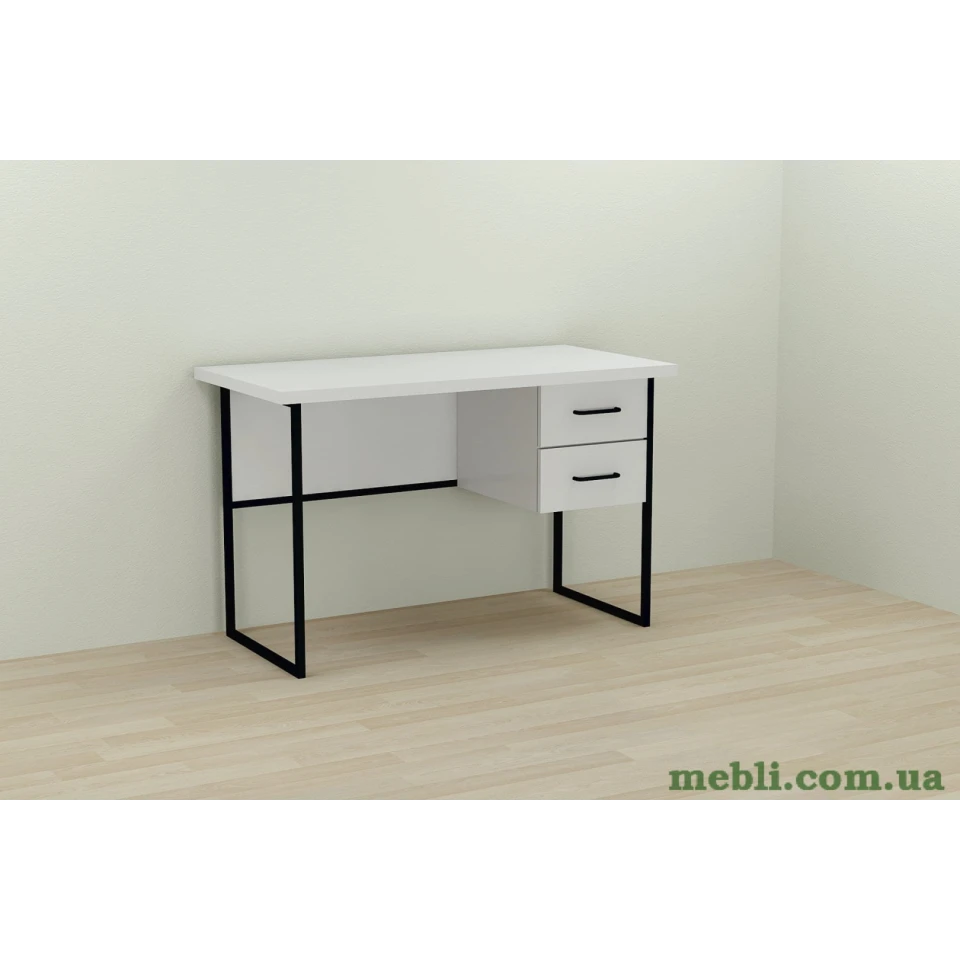 Комп'ютерний стіл Ferrum-decor Дакота 76x140x70 чорний ДСП Білий 32мм
