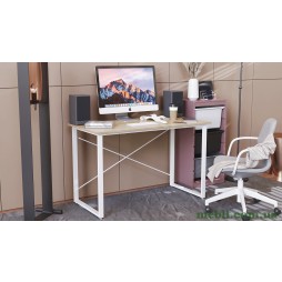 Комп'ютерний стіл Ferrum-decor Дейв 75x100x60 білий ДСП Дуб Сонома Труфель 16мм