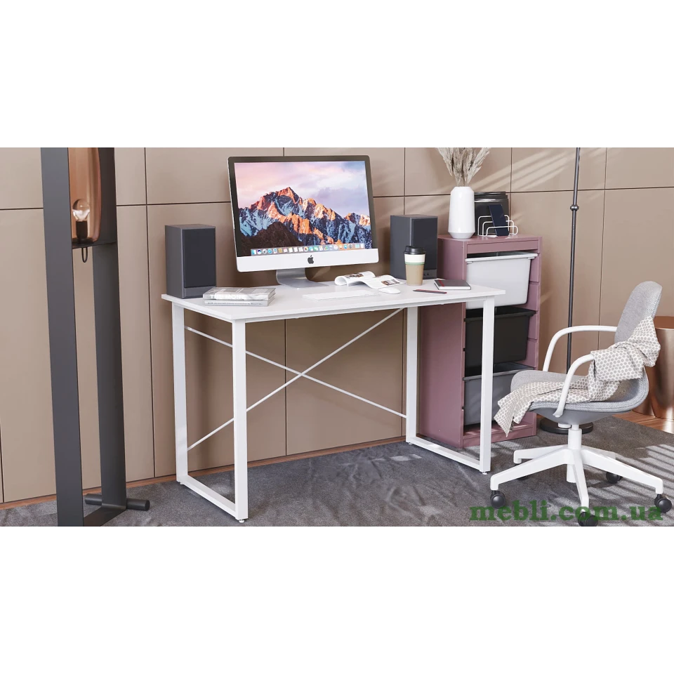 Комп'ютерний стіл Ferrum-decor Дейв 75x100x70 білий ДСП Білий 16мм