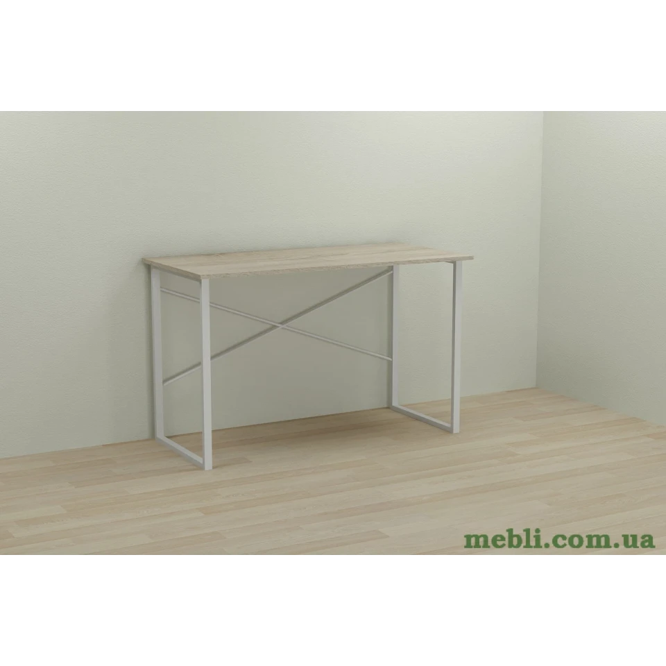 Комп'ютерний стіл Ferrum-decor Дейв 75x100x70 білий ДСП Дуб Сонома 16мм