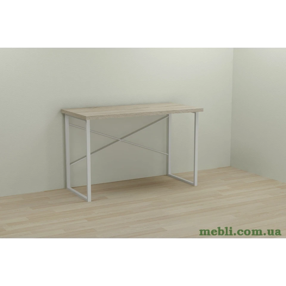 Комп'ютерний стіл Ferrum-decor Дейв 75x100x70 білий ДСП Дуб Сонома 32мм
