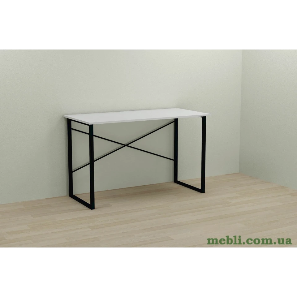 Комп'ютерний стіл Ferrum-decor Дейв 75x100x70 чорний ДСП Білий 16мм