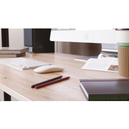 Комп'ютерний стіл Ferrum-decor Дейв 75x100x70 чорний ДСП Дуб Артізан 16мм