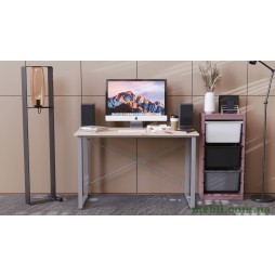 Комп'ютерний стіл Ferrum-decor Дейв 75x120x70 сірий ДСП Дуб Артізан 32мм