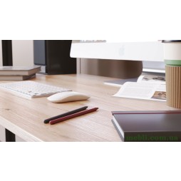 Комп'ютерний стіл Ferrum-decor Дейв 75x140x70 сірий ДСП Дуб Артізан 16мм