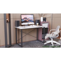 Комп'ютерний стіл Ferrum-decor Дейв 75x140x70 чорний ДСП Білий 16мм