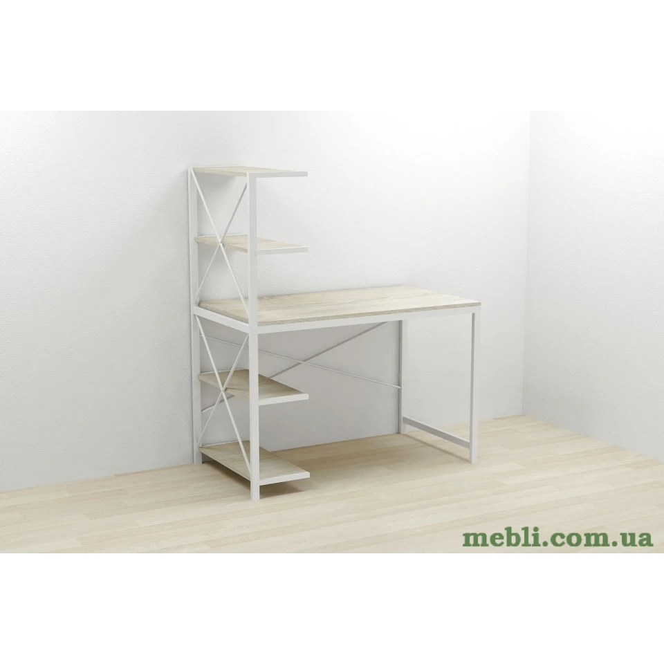 Комп'ютерний стіл Ferrum-decor Джек 75x120x60 Білий ДСП Сонома