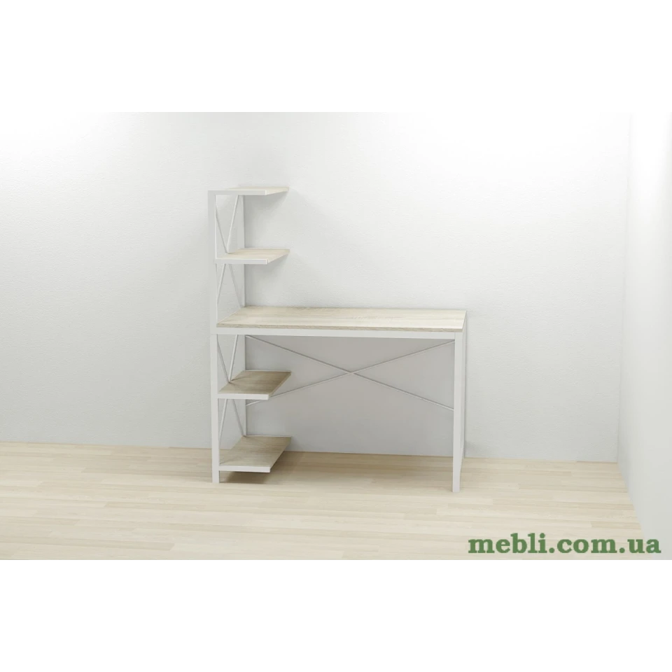 Комп'ютерний стіл Ferrum-decor Джек 75x120x60 Білий ДСП Сонома