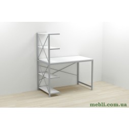 Комп'ютерний стіл Ferrum-decor Джек 75x120x60 Сірий ДСП Білий