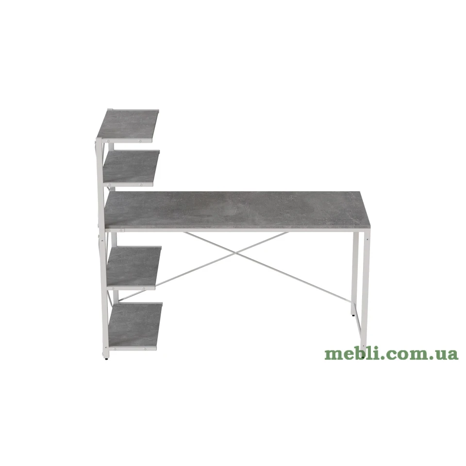 Комп'ютерний стіл Ferrum-decor Джек 75x140x60 Білий ДСП Бетон