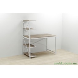 Комп'ютерний стіл Ferrum-decor Джек 75x140x60 Білий ДСП Сонома Трюфель