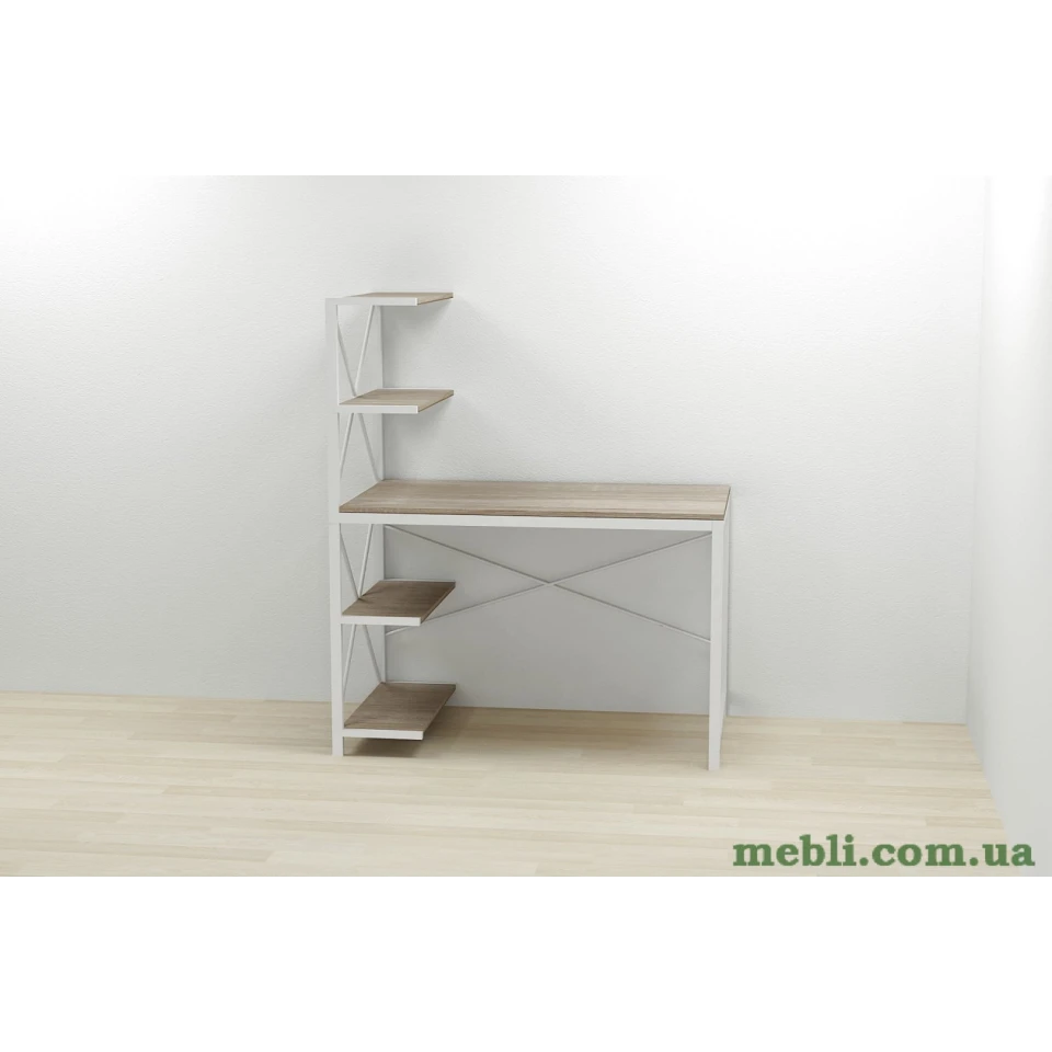 Комп'ютерний стіл Ferrum-decor Джек 75x140x60 Білий ДСП Сонома Трюфель