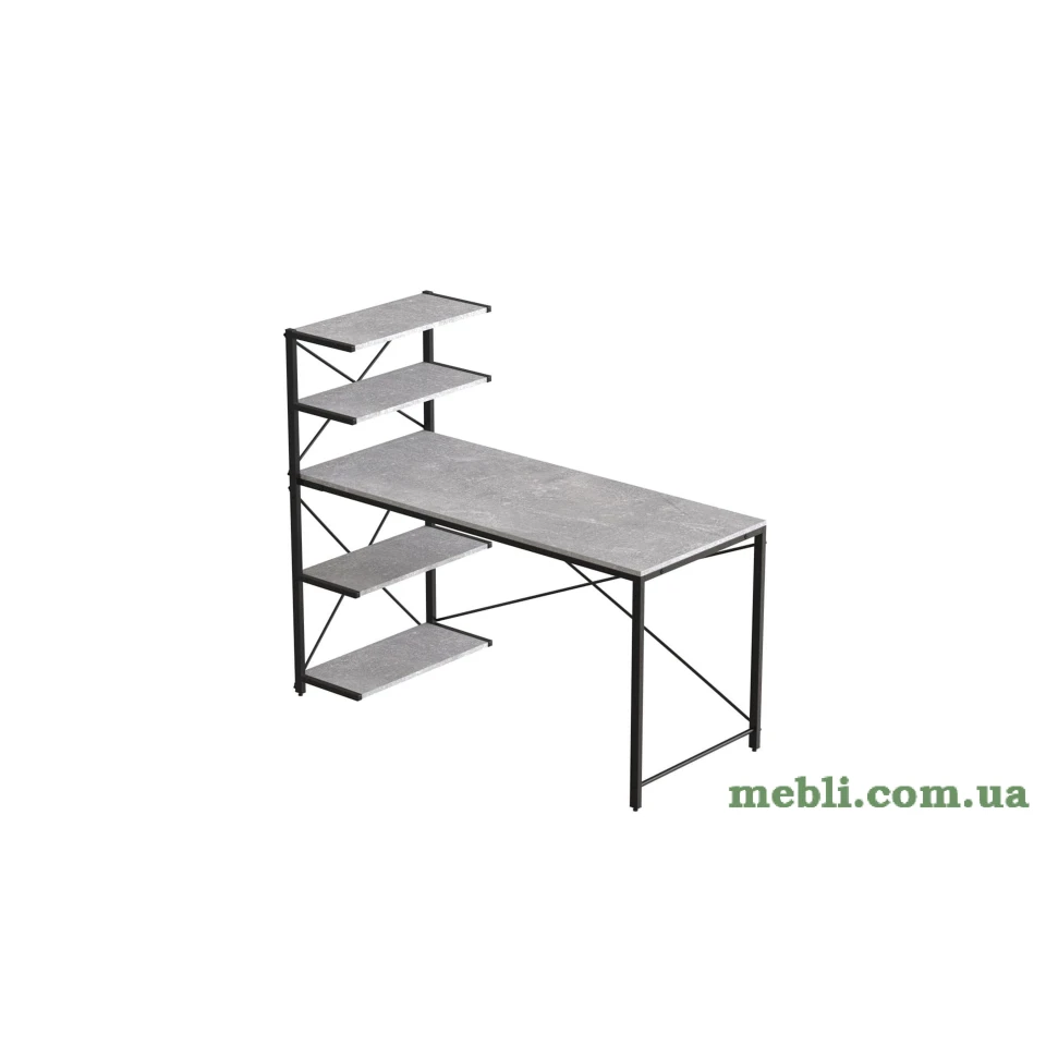 Комп'ютерний стіл Ferrum-decor Джек 75x140x60 Чорний ДСП Бетон