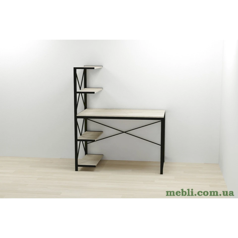 Комп'ютерний стіл Ferrum-decor Джек 75x140x60 Чорний ДСП Сонома