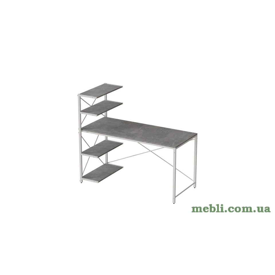 Комп'ютерний стіл Ferrum-decor Джек 75x140x70 Білий ДСП Бетон