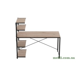 Комп'ютерний стіл Джек 75x140x60 Чорний ДСП Дуб Сан-Марино