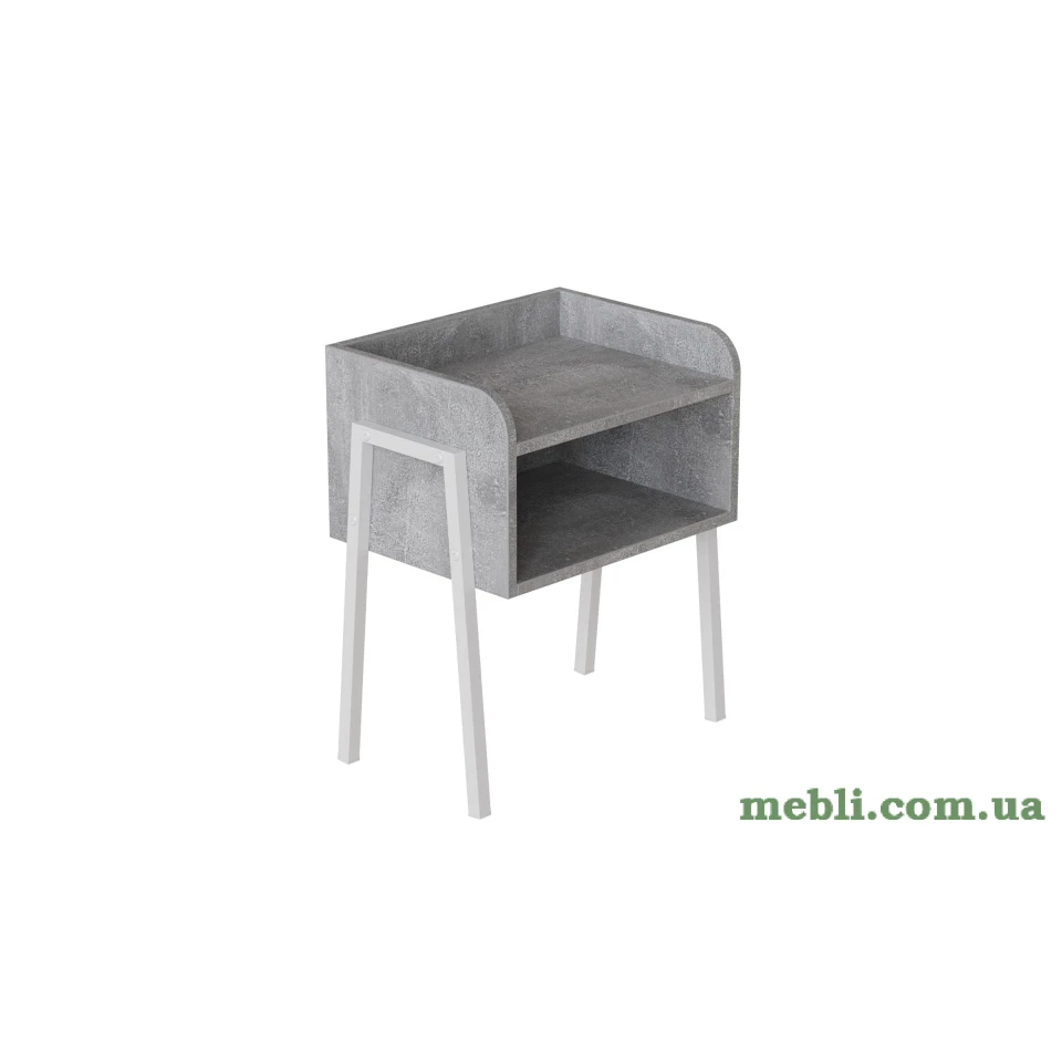 Тумба модульна Ferrum-decor Джузі 540x450x320 метал Білий ДСП Бетон
