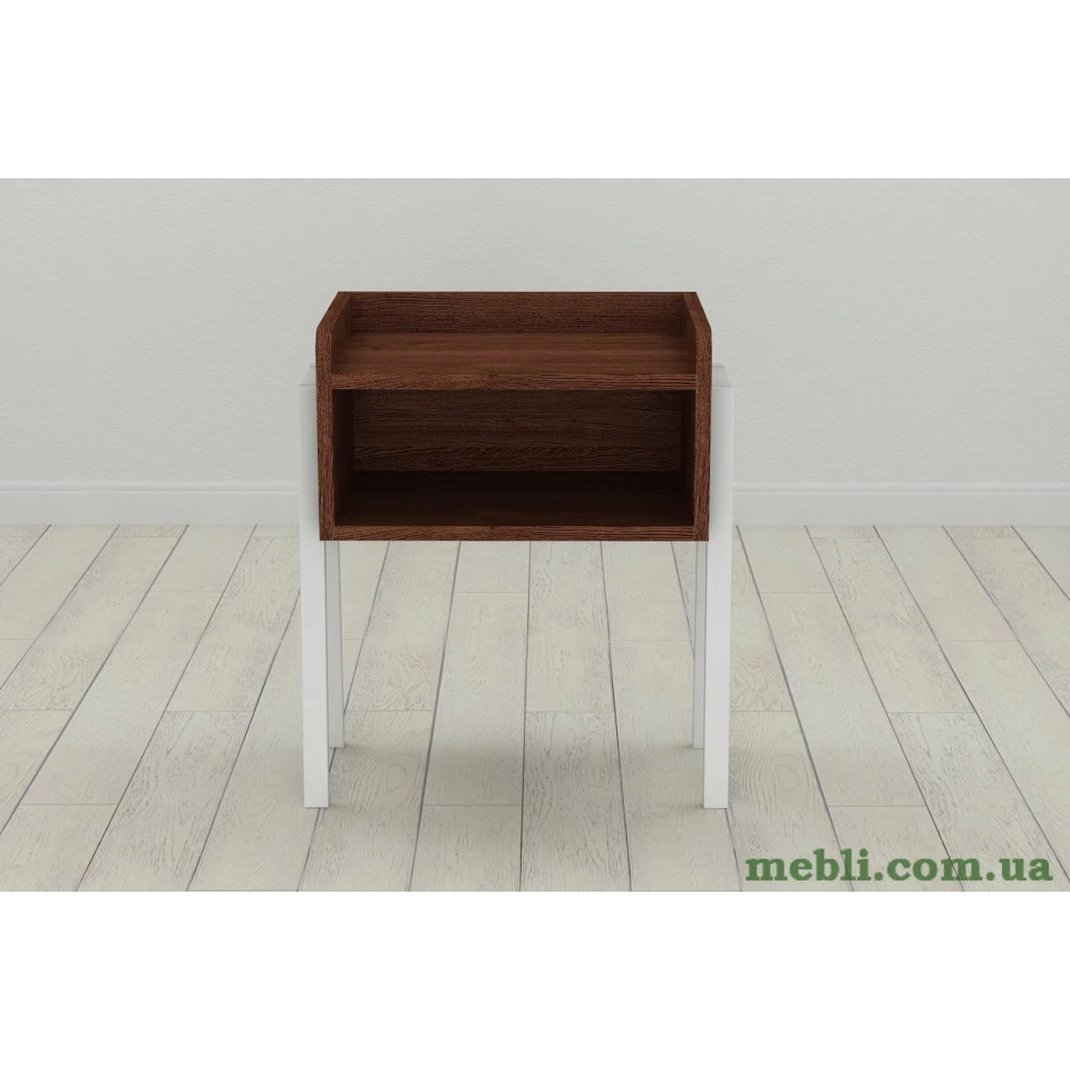 Тумба модульна Ferrum-decor Джузі 540x450x320 метал Білий ДСП Венге