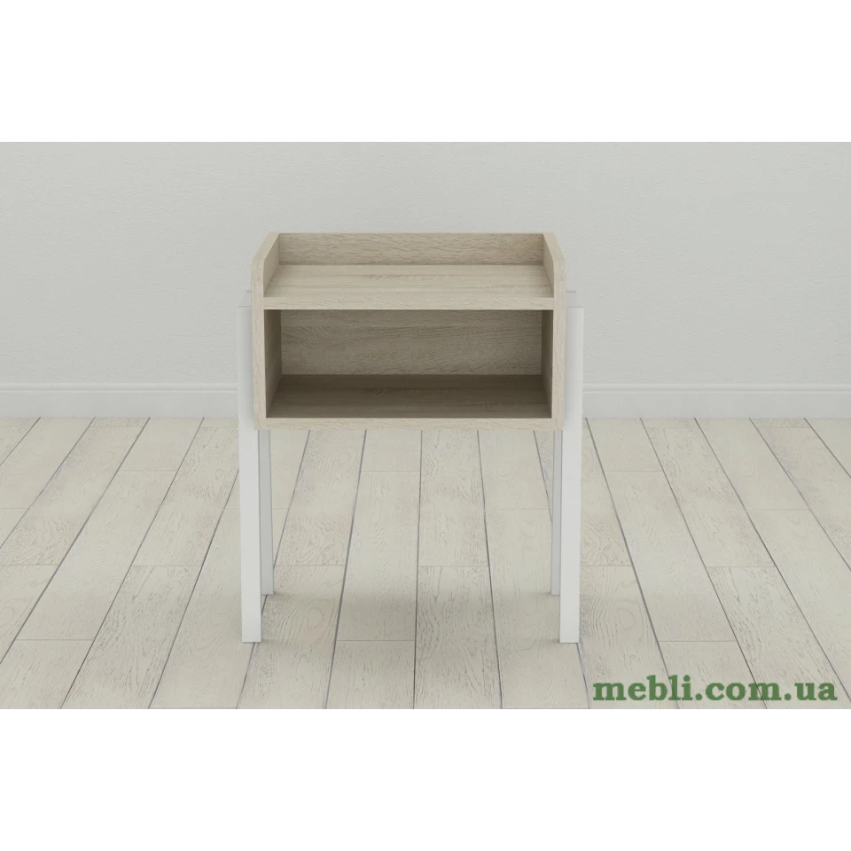 Тумба модульна Ferrum-decor Джузі 540x450x320 метал Білий ДСП Сонома