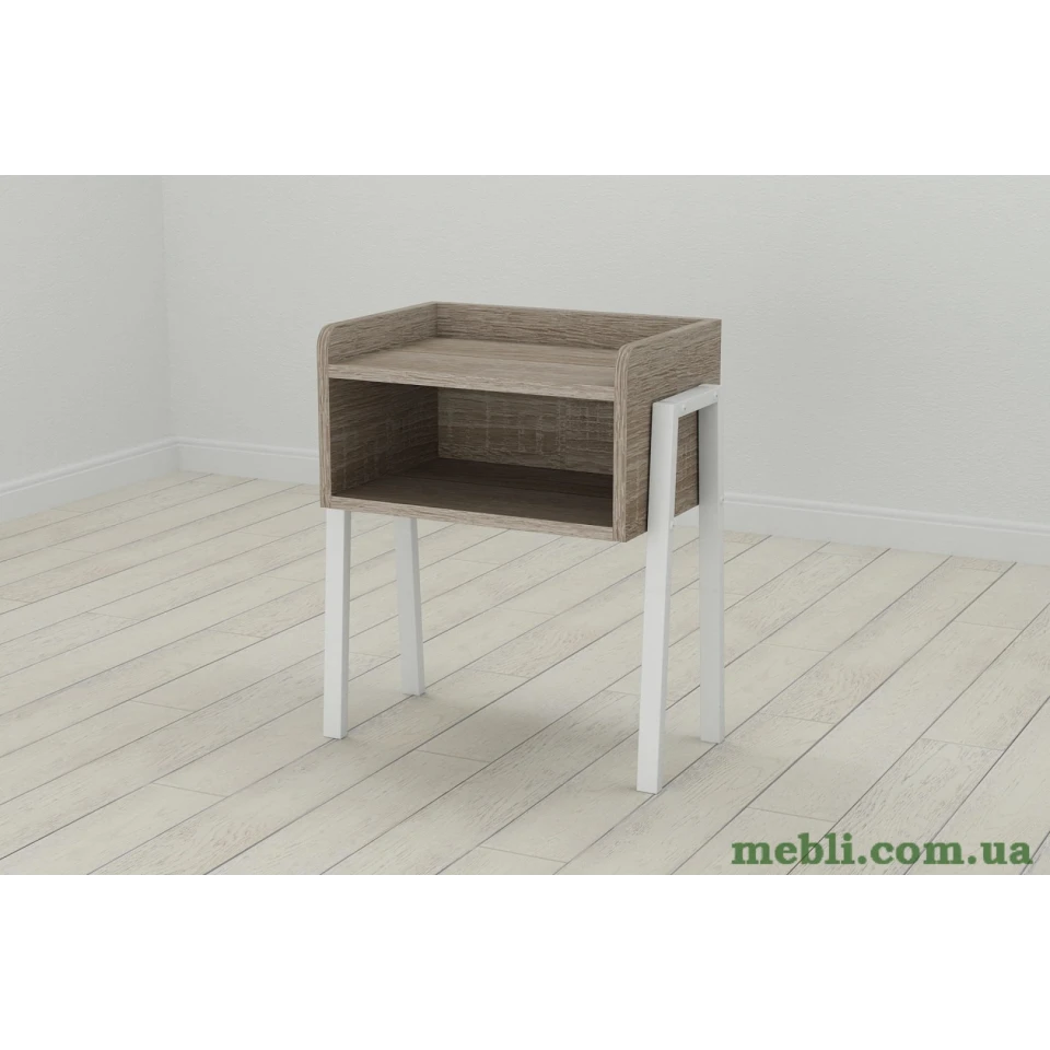 Тумба модульна Ferrum-decor Джузі 540x450x320 метал Білий ДСП Сонома Трюфель