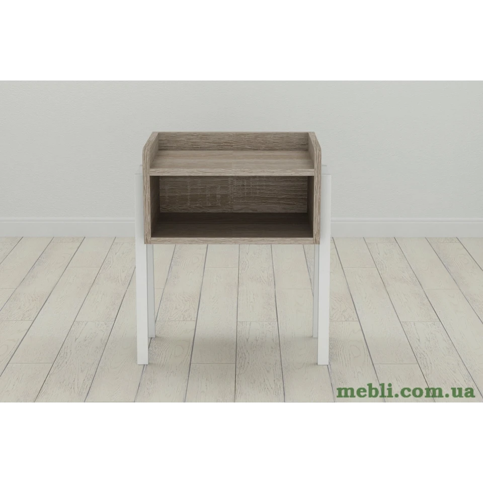Тумба модульна Ferrum-decor Джузі 540x450x320 метал Білий ДСП Сонома Трюфель