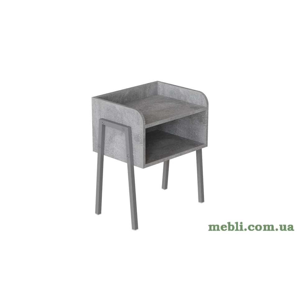 Тумба модульна Ferrum-decor Джузі 540x450x320 метал Сірий ДСП Бетон