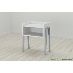 Тумба модульна Ferrum-decor Джузі 540x450x320 метал Сірий ДСП Білий