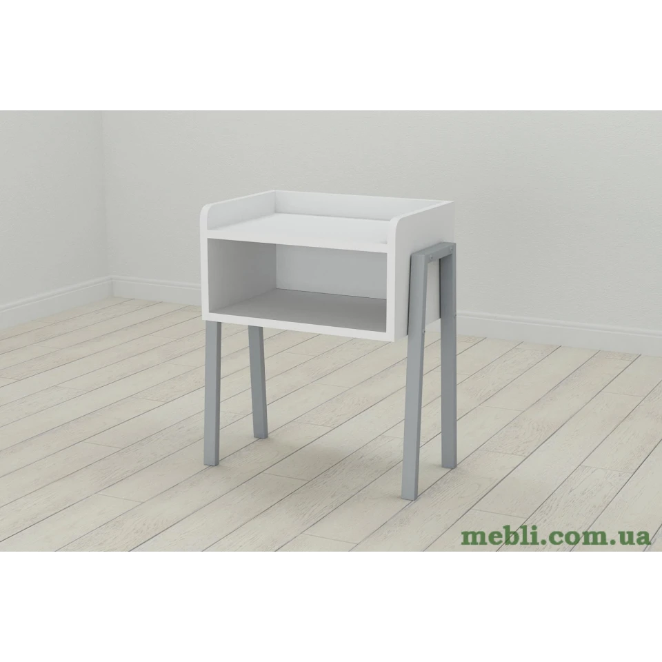 Тумба модульна Ferrum-decor Джузі 540x450x320 метал Сірий ДСП Білий