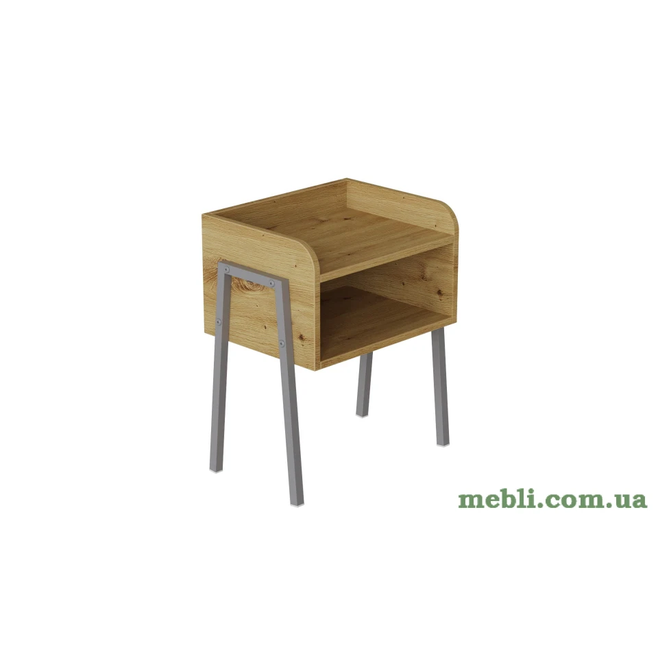 Тумба модульна Ferrum-decor Джузі 540x450x320 метал Сірий ДСП Дуб Артізан