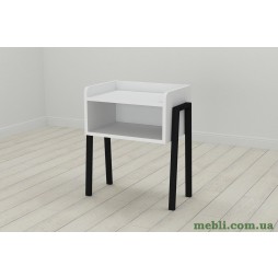 Тумба модульна Ferrum-decor Джузі 540x450x320 метал Чорний ДСП Білий