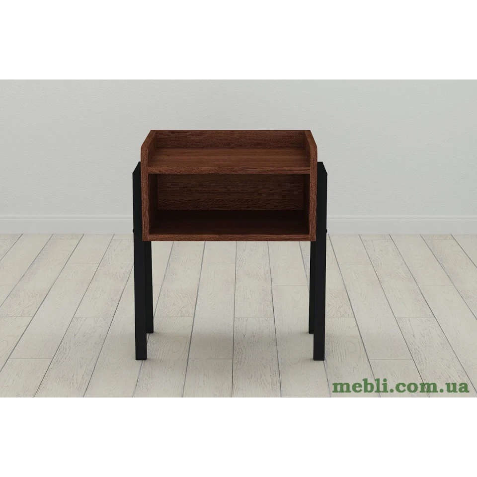 Тумба модульна Ferrum-decor Джузі 540x450x320 метал Чорний ДСП Венге