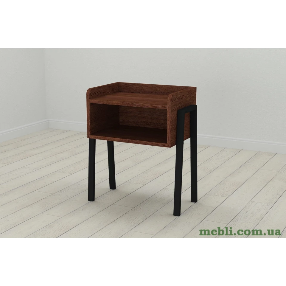 Тумба модульна Ferrum-decor Джузі 540x450x320 метал Чорний ДСП Венге