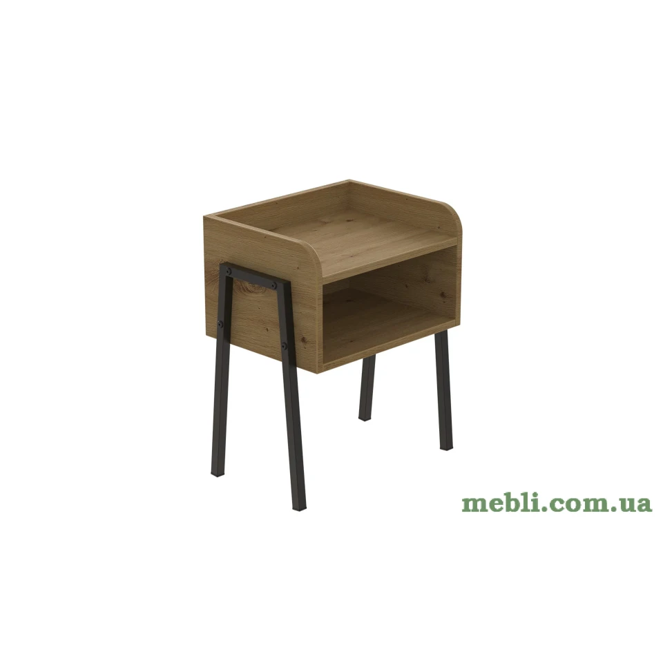 Тумба модульна Ferrum-decor Джузі 540x450x320 метал Чорний ДСП Дуб Артізан