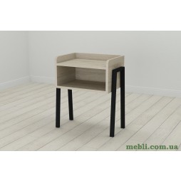 Тумба модульна Ferrum-decor Джузі 540x450x320 метал Чорний ДСП Сонома