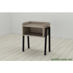 Тумба модульна Ferrum-decor Джузі 540x450x320 метал Чорний ДСП Сонома Трюфель