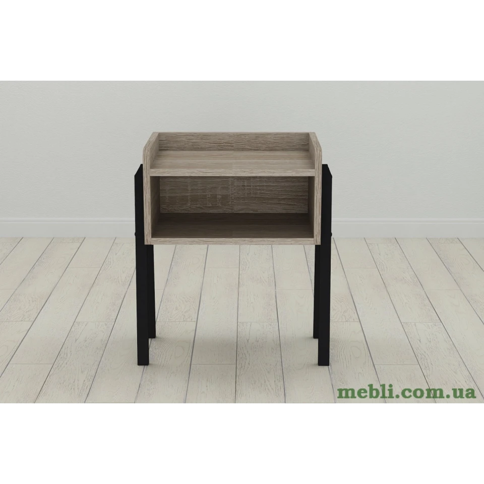 Тумба модульна Ferrum-decor Джузі 540x450x320 метал Чорний ДСП Сонома Трюфель