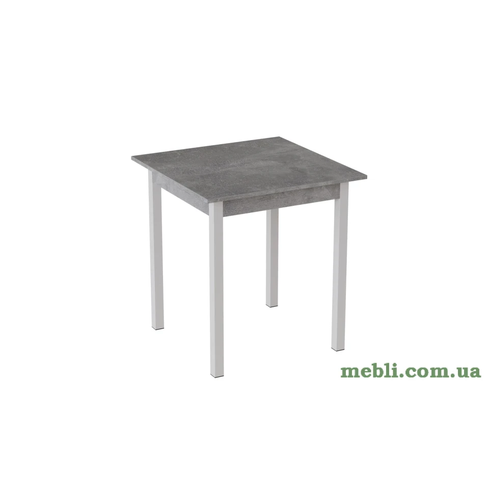 Стіл кухонний Ferrum-decor Дієго 75x70x70 Білий ДСП Бетон 16мм