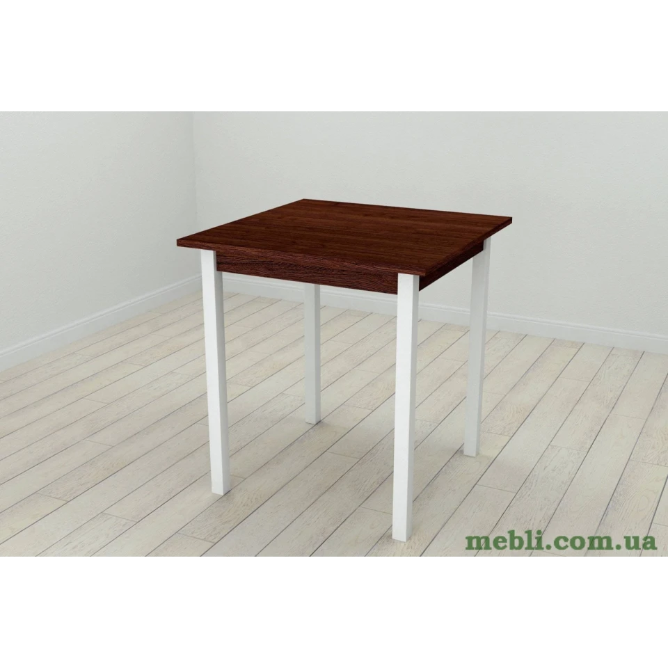 Стіл кухонний Ferrum-decor Дієго 75x70x70 Білий ДСП Венге 16мм
