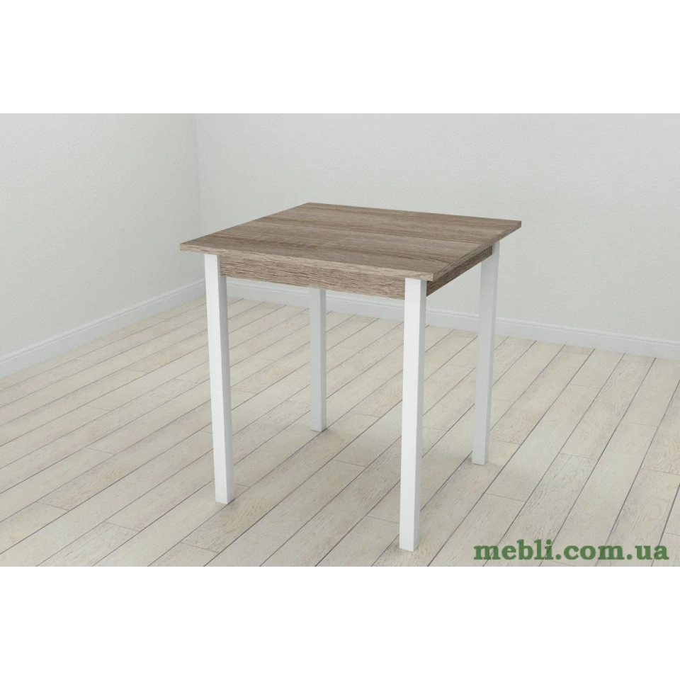 Стіл кухонний Ferrum-decor Дієго 75x70x70 Білий ДСП Сонома Трюфель 16мм