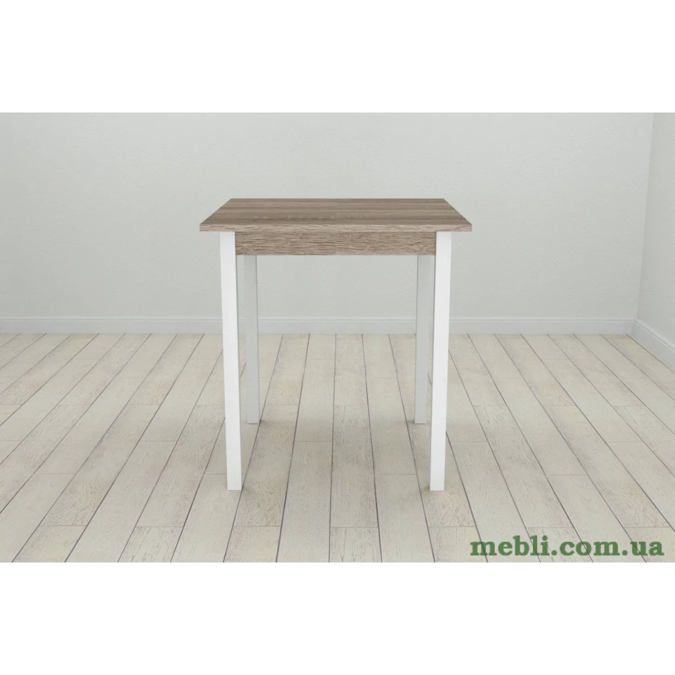 Стіл кухонний Ferrum-decor Дієго 75x70x70 Білий ДСП Сонома Трюфель 16мм